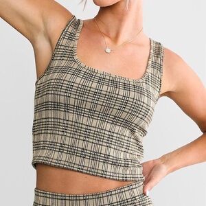 Plaid Cropped Tank Top
